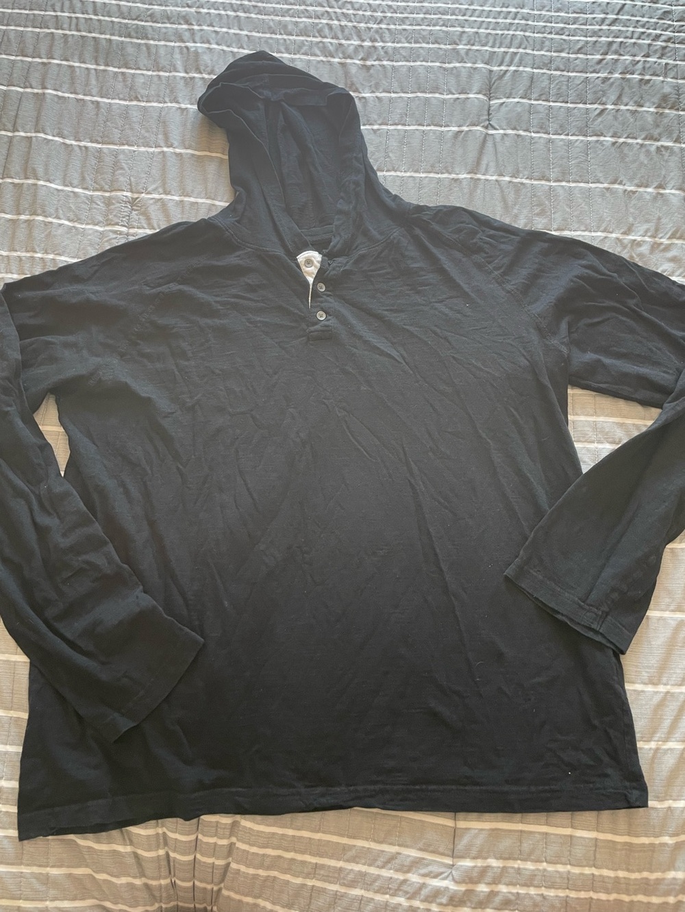 Sixty Six Mens 3XL Shirt Long Sleeve Black Hoodie Long Sleeve